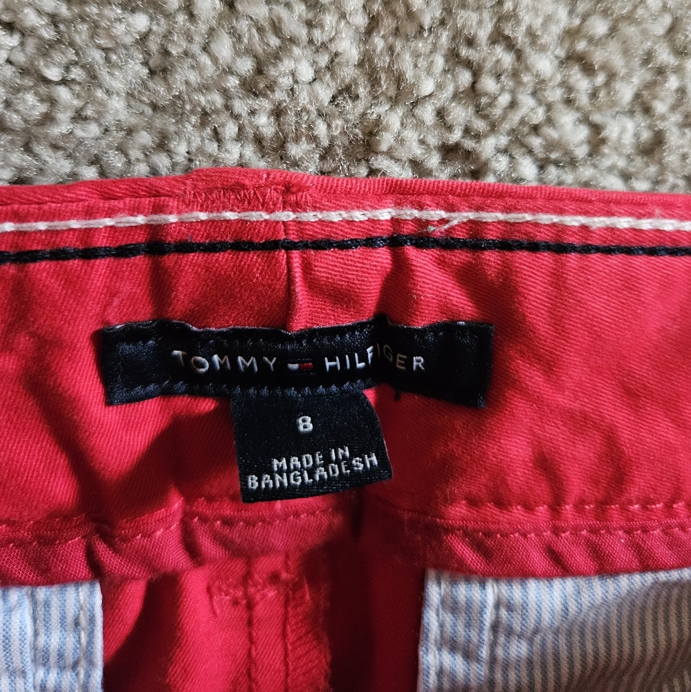 Tommy Hilfiger Red Chinos Size 8 - Picture 3 of 3